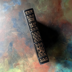 Moby Dick or the Whale-Herman Melville-1977 Easton Press Edition-classic American Literature-Gift Book-view of the embossed spine