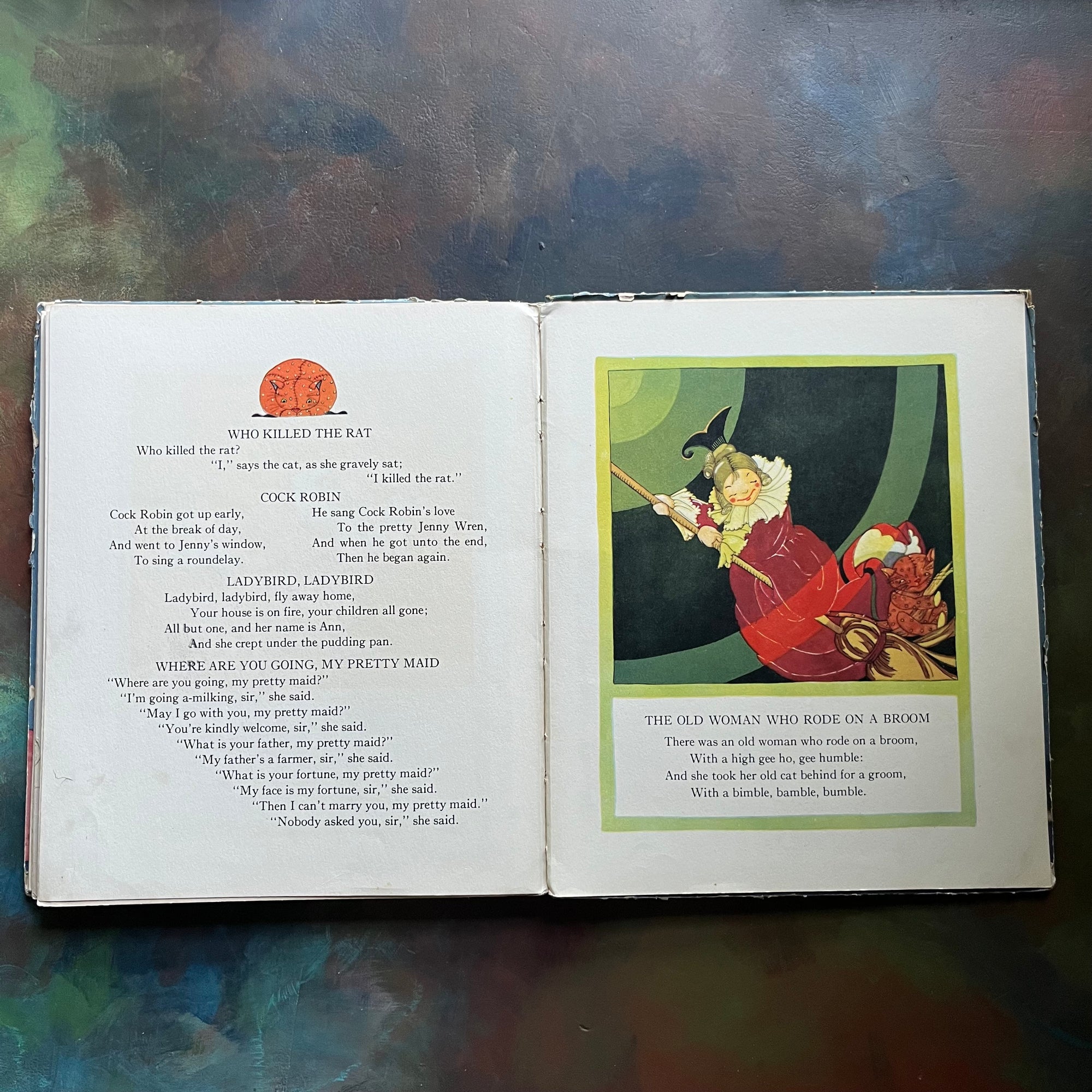 Mother Goose by Fern & Frank Peat-A 1929 Saalfield Publishing Company Edition-vintage children's nursery rhymes-view of the illustrations