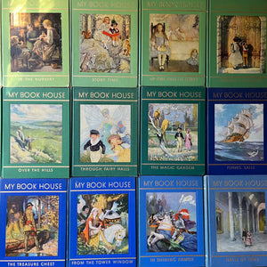 My Book House Complete 12 Volume Set Plus Parent Guide-Olive Beaupre Miller-vintage children's book set-view of the front covers