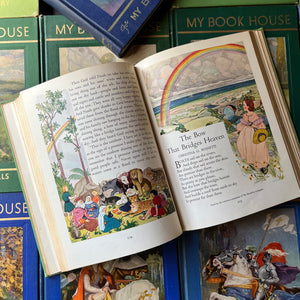 My Book House Complete 12 Volume Set Plus Parent Guide-Olive Beaupre Miller-vintage children's book set-view of the illustrations