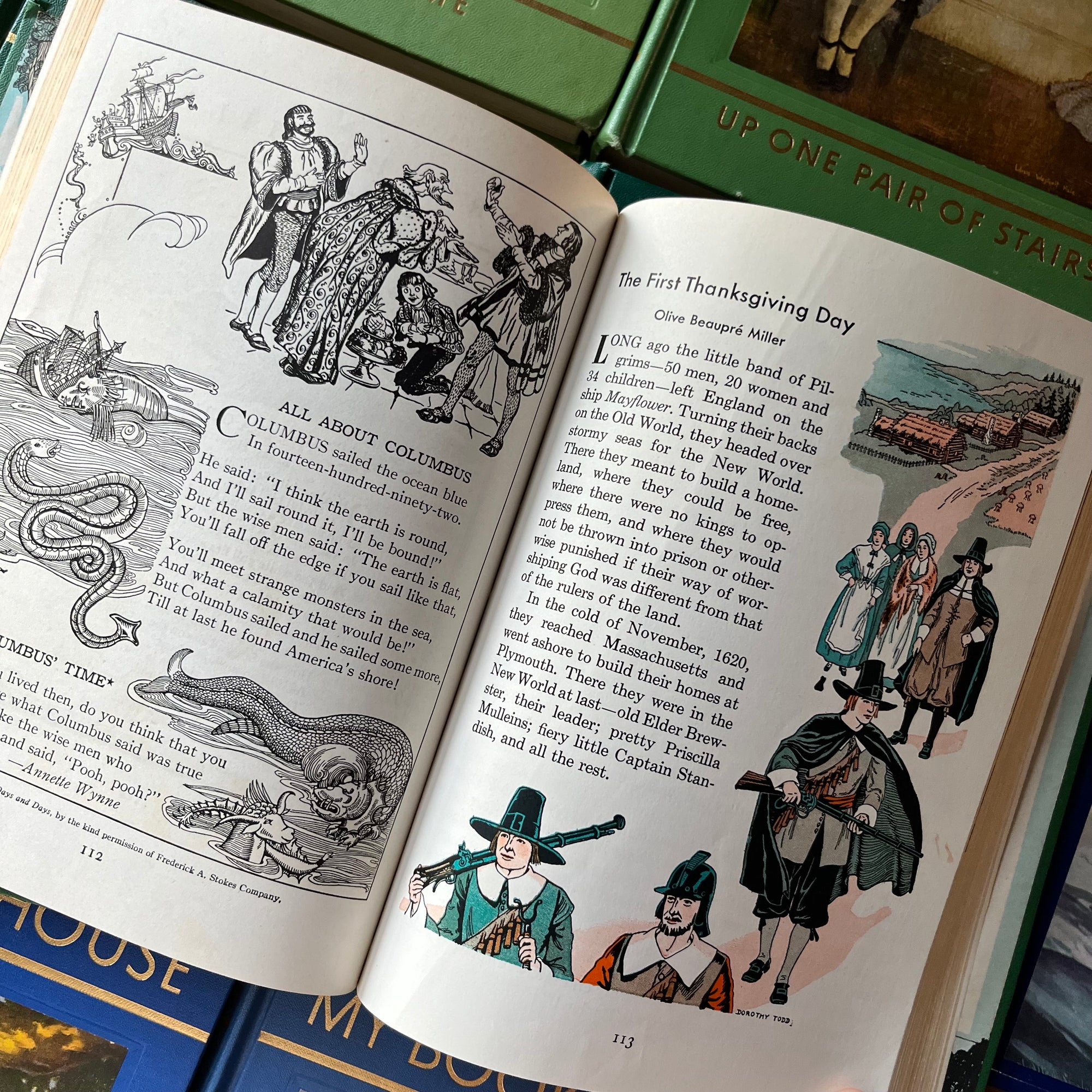 vintage children's storybooks, classic tales, nursery decor - My Book House Complete 12 Volume Set Plus Parent Guide Edited by Olive Beaupre Miller - view of more art deco illustrations