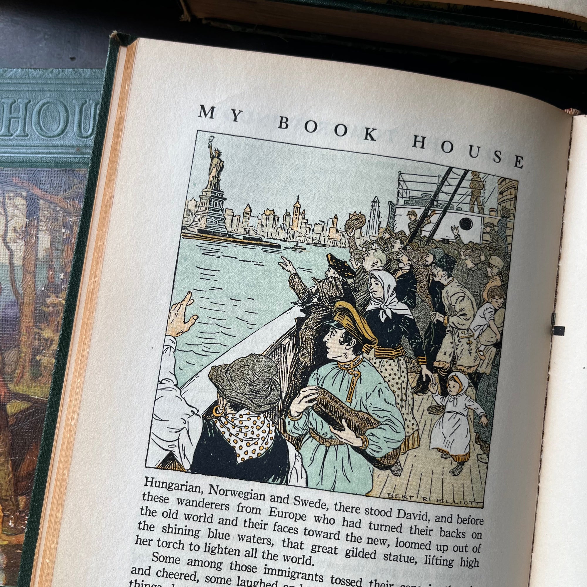 My Book House Complete Six-Volume Set by Olive Miller Beaupre-1925 Editions-vintage storybook set for children-view of an illustration within the books
