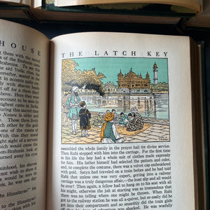 My Book House Complete Six-Volume Set by Olive Miller Beaupre-1925 Editions-vintage storybook set for children-view of an illustration in The Latch Key