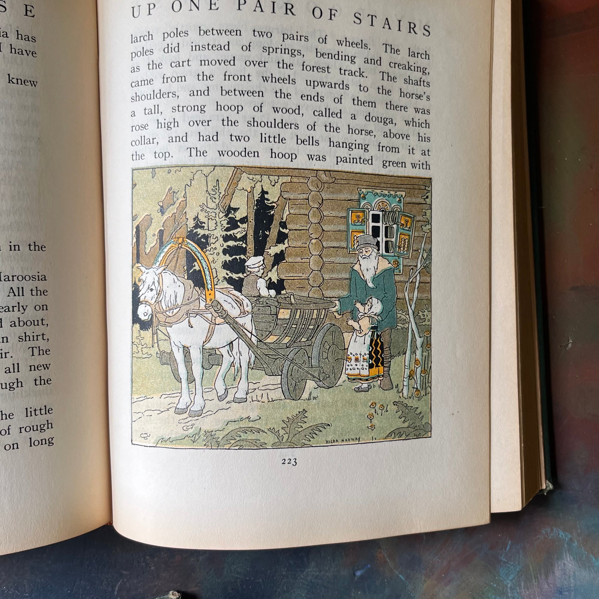 My Book House Complete Six-Volume Set by Olive Miller Beaupre-1925 Editions-vintage storybook set for children-view of an illustration within the pages of Up One Pair of Stairs