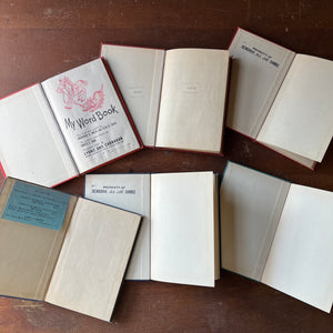 My Word Vintage Spelling Books by Lyons & Carnahan Publishers-1940's and 1950's-vintage schoolbooks-view of the inside covers