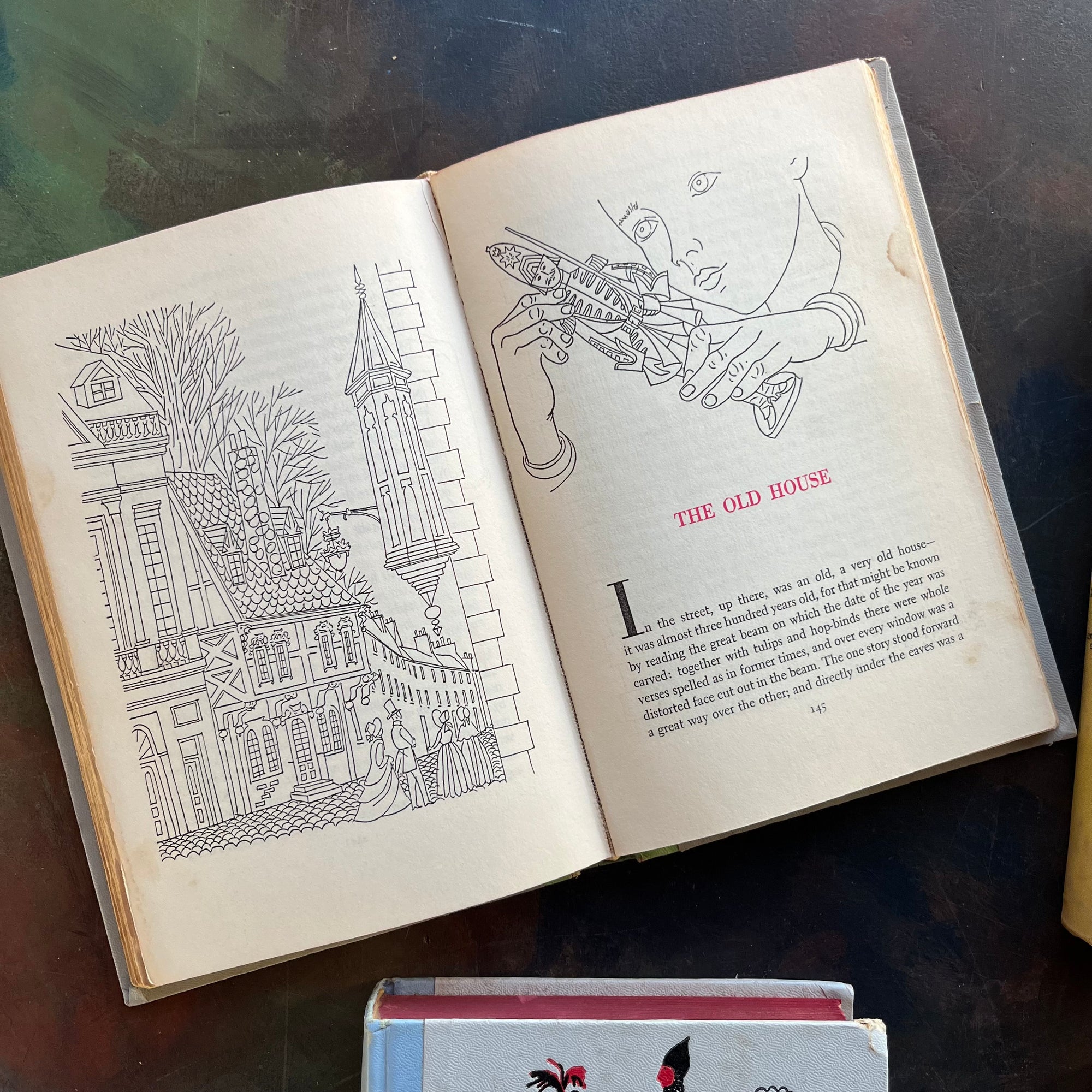 Collection of Junior Deluxe Editions Children's Chapter Books - Myths, Fairy Tales and Folklore Classic Tales for Imaginative Readers-Junior Deluxe Editions Book Bundle-vintage children's chapter books-view of the illustrations