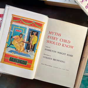 Collection of Junior Deluxe Editions Children's Chapter Books - Myths, Fairy Tales and Folklore Classic Tales for Imaginative Readers-Junior Deluxe Editions Book Bundle-vintage children's chapter books-view of the title page