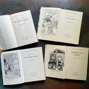 The Clue of the Broken Locket, The Clue in the Old Album, The Clue of the Leaning Chimney & The Witch Tree Symbol-view of the title pages