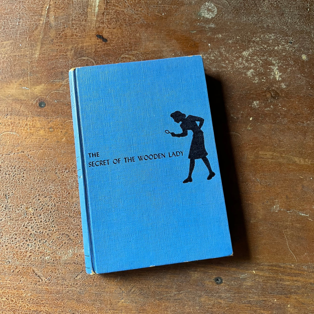 vintage children's chapter book, adventure book for girls, Nancy Drew Mystery Stories - #27 The Secret of the Wooden Lady written by Carolyn Keene - view of the front cover