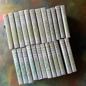 Nancy Drew Twin Thrillers Book Set of 24 by Carolyn Keene-vintage children's chapter books-mysteries-collectible Nancy Drew-view of the spines