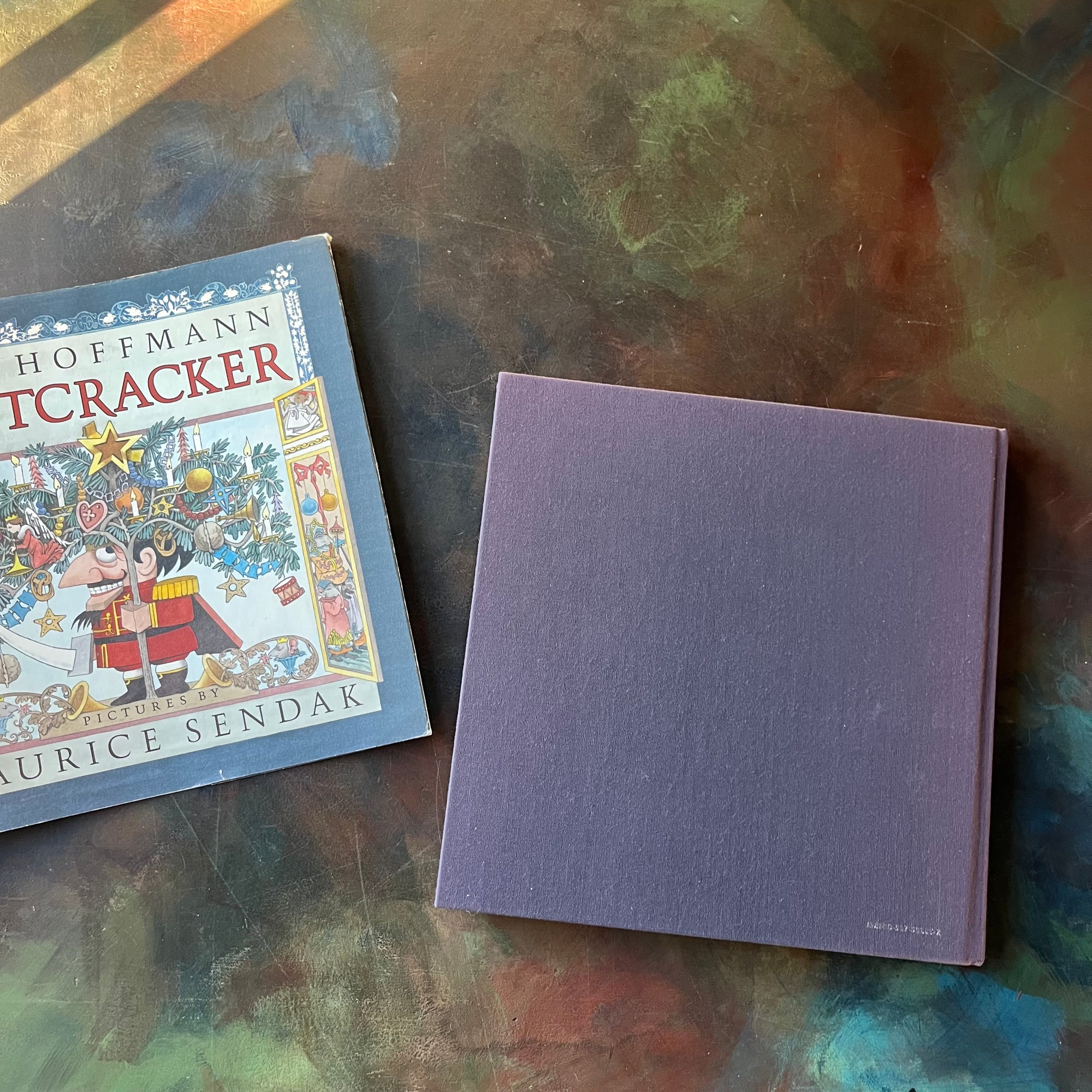 Nutcracker-Maurice Sendak-First Edition-vintage children's classic-Christmas Classic Children's Book-view of the back cover - note the slight fading noted