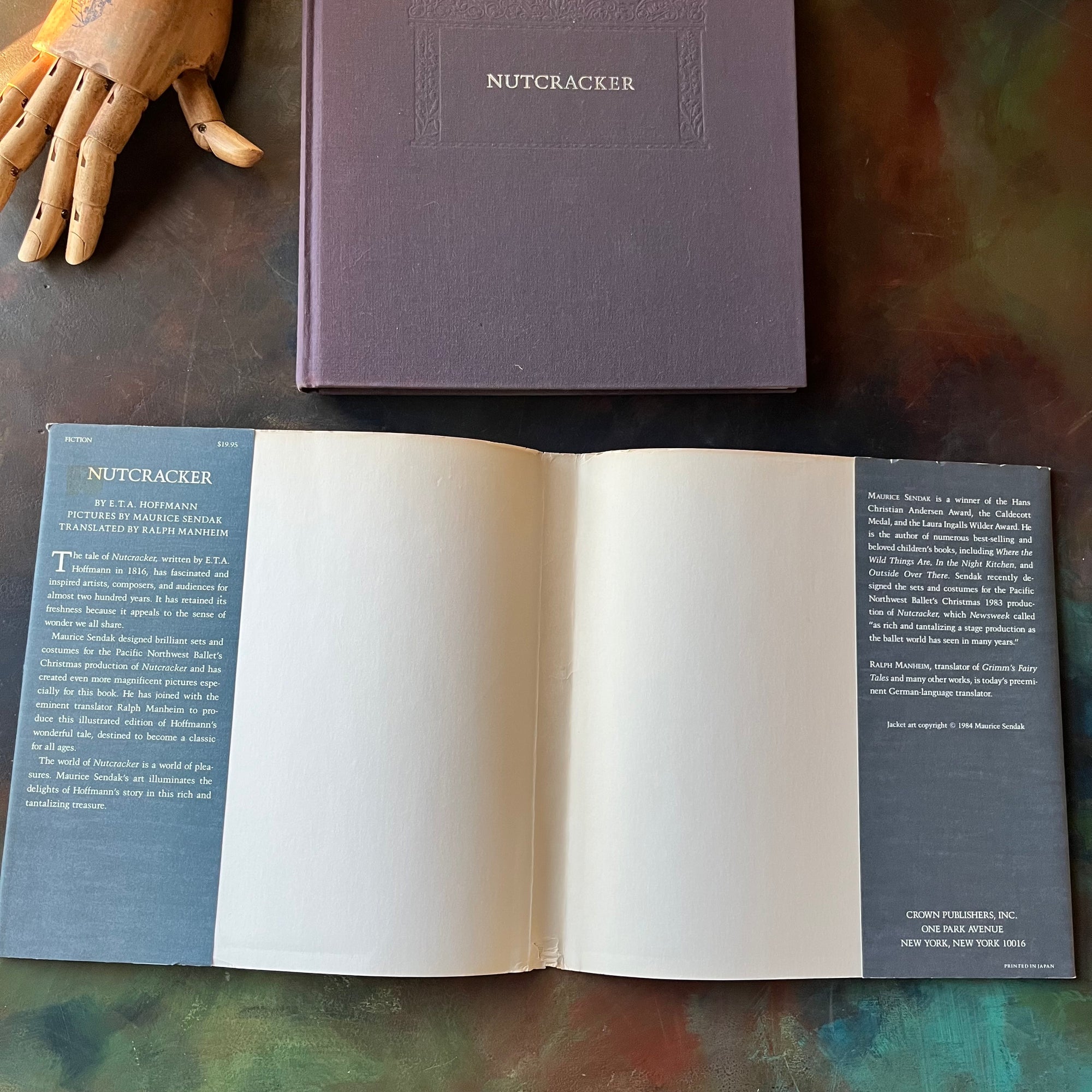 Nutcracker-Maurice Sendak-First Edition-vintage children's classic-Christmas Classic Children's Book-view of the dust jacket's inside flaps