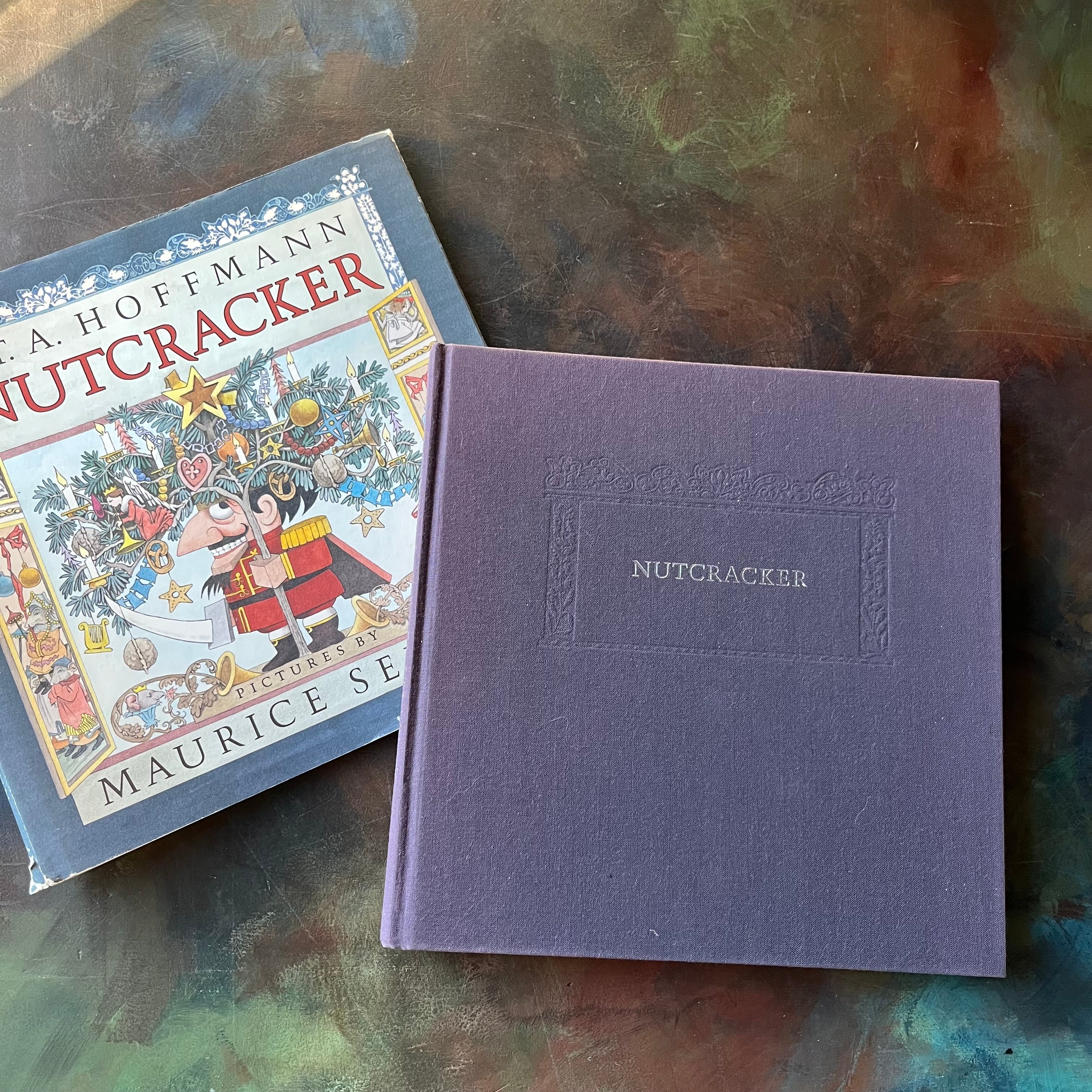 Nutcracker-Maurice Sendak-First Edition-vintage children's classic-Christmas Classic Children's Book-view of the purplish blue front cover