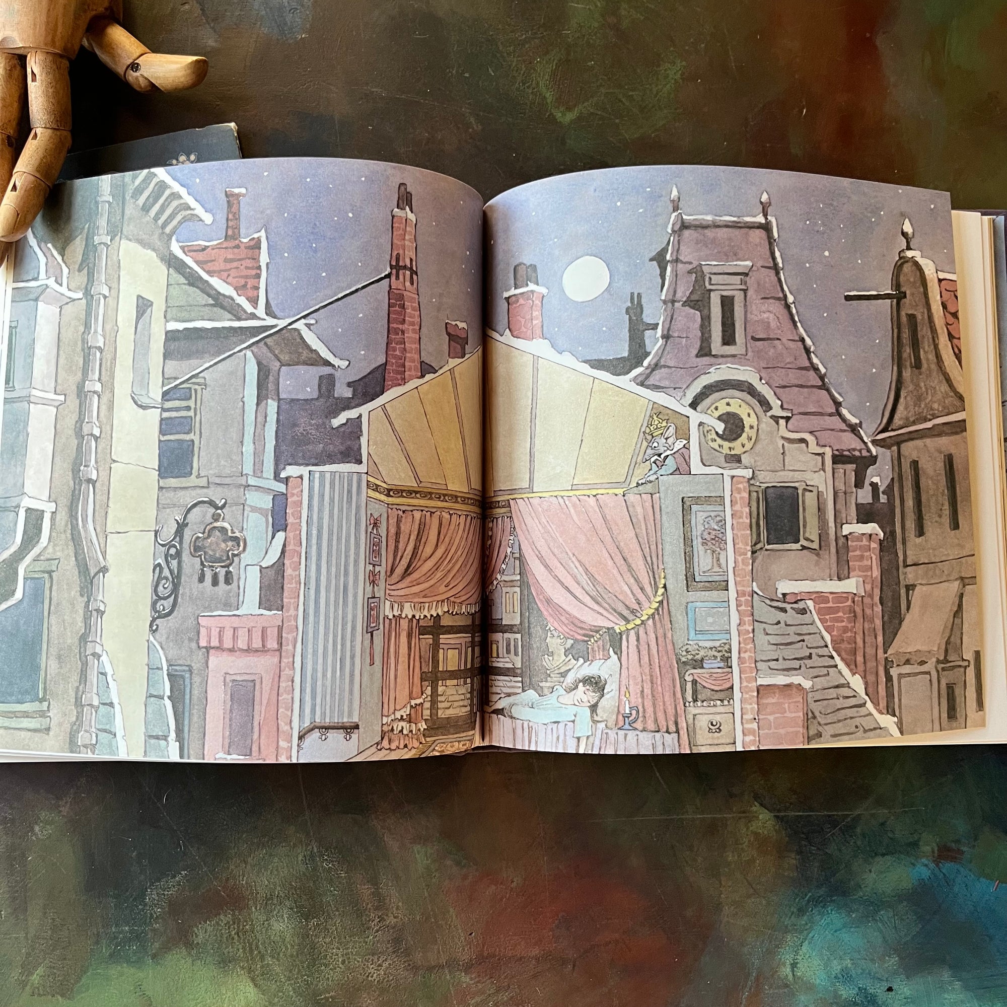 Nutcracker-Maurice Sendak-First Edition-vintage children's classic-Christmas Classic Children's Book-view of the full page, full color illustration within the pages