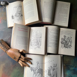 Old-Fashioned Values-A Read-Aloud Set of Five Vintage Junior Deluxe Editions-Classic Literature for Kids-vintage children's chapter books-classic read aloud books-view of the illustrations