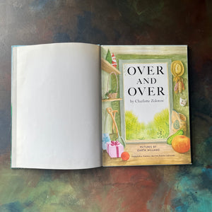 Over and Over written by Charlotte Zolotow-Illustrations by Garth Williams-vintage children's picture book teaching seasons-view of the title page
