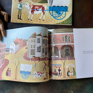 Ox-Cart Man written by Donald Hall with illustrations by Barbara Cooney-vintage children's picture book-1980 Caldecott Medal Winner-view of the illustrations from within the pages