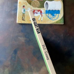 Ox-Cart Man written by Donald Hall with illustrations by Barbara Cooney-vintage children's picture book-1980 Caldecott Medal Winner-view of the book's spine