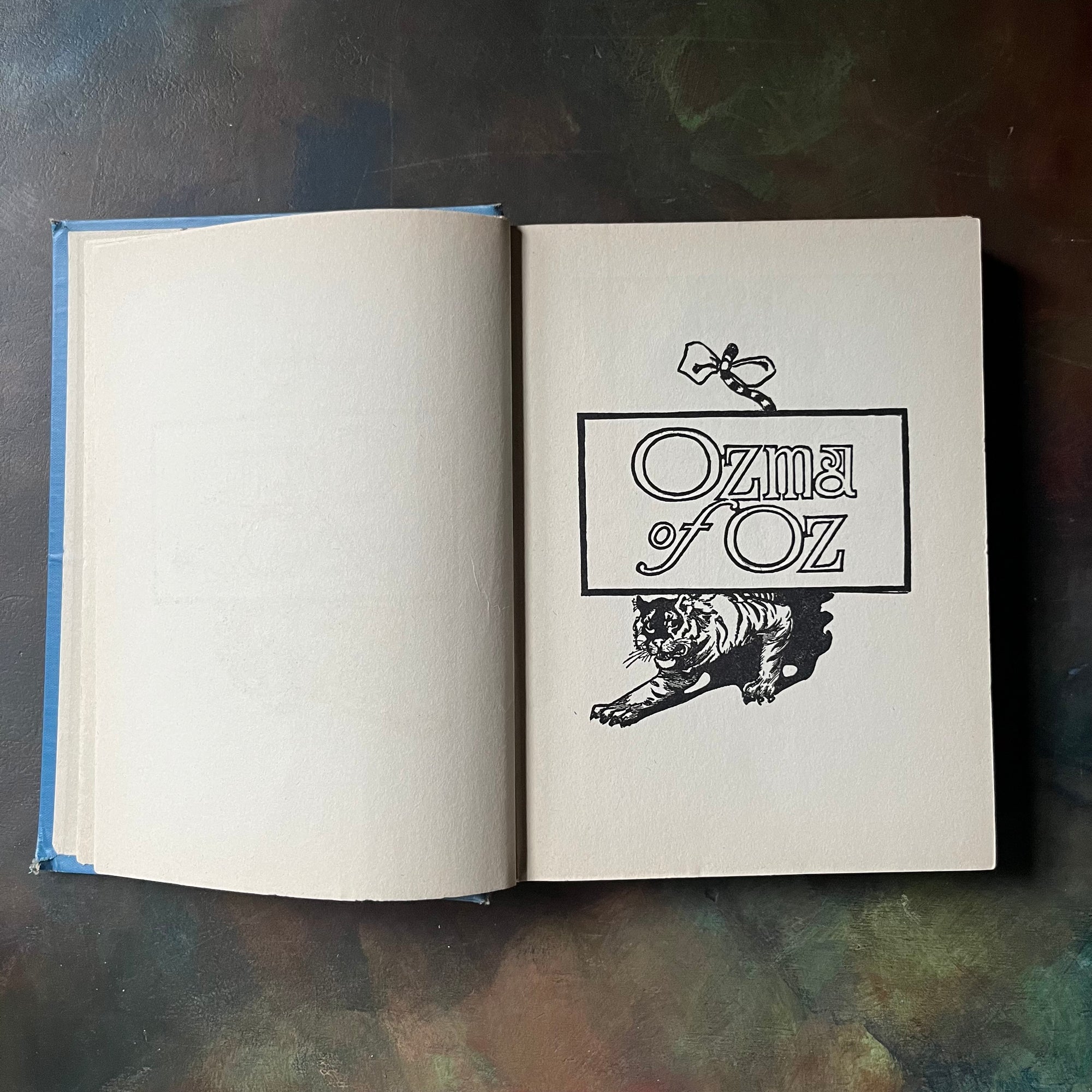Ozma of Oz-L. Frank Baum-Wizard of Oz Book Series-vintage children's chapter book-vintage children's fiction-view of the half title page