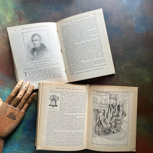 Pair of American History Books written by Wayne Whipple  The Story of the American Flag and The Story of The Whitehouse-view of the illustrations