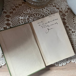 Pair of Floral, Antique Books by Henry Altemus Publishing-Pocket Sized Books-Camille by Alexandre Dumas Jr.-Childe Harold's Pilgrimage by Lord Byron-view of the inside cover