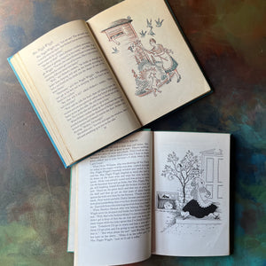 Pair of Betty MacDonald Books-Mrs. Piggle-Wiggle and Mrs. Piggle-Wiggle's Magic-First Edition-family read aloud classic children's books-vintage chapter books-view of the illustrations