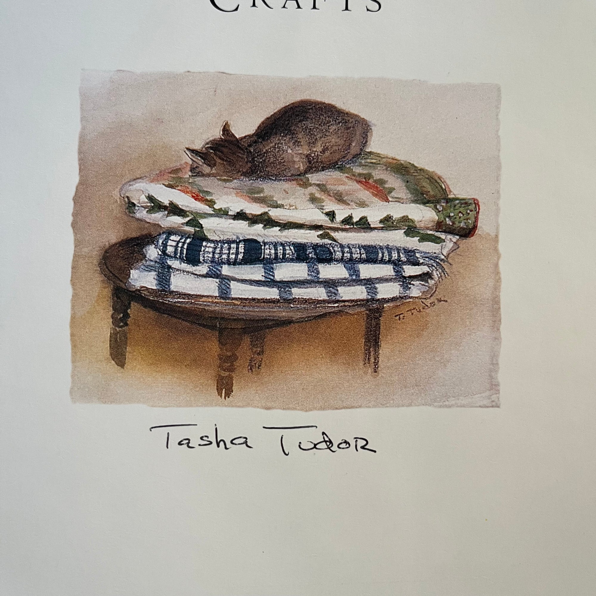 Pair of Books About Tasha Tudor-Tasha Tudor's Dollhouse A Lifetime in Miniature-Tasha Tudor's Heirloom Crafts-vintage books-Tasha Tudor Autograph-view of the closeup of Tasha's autopgraph
