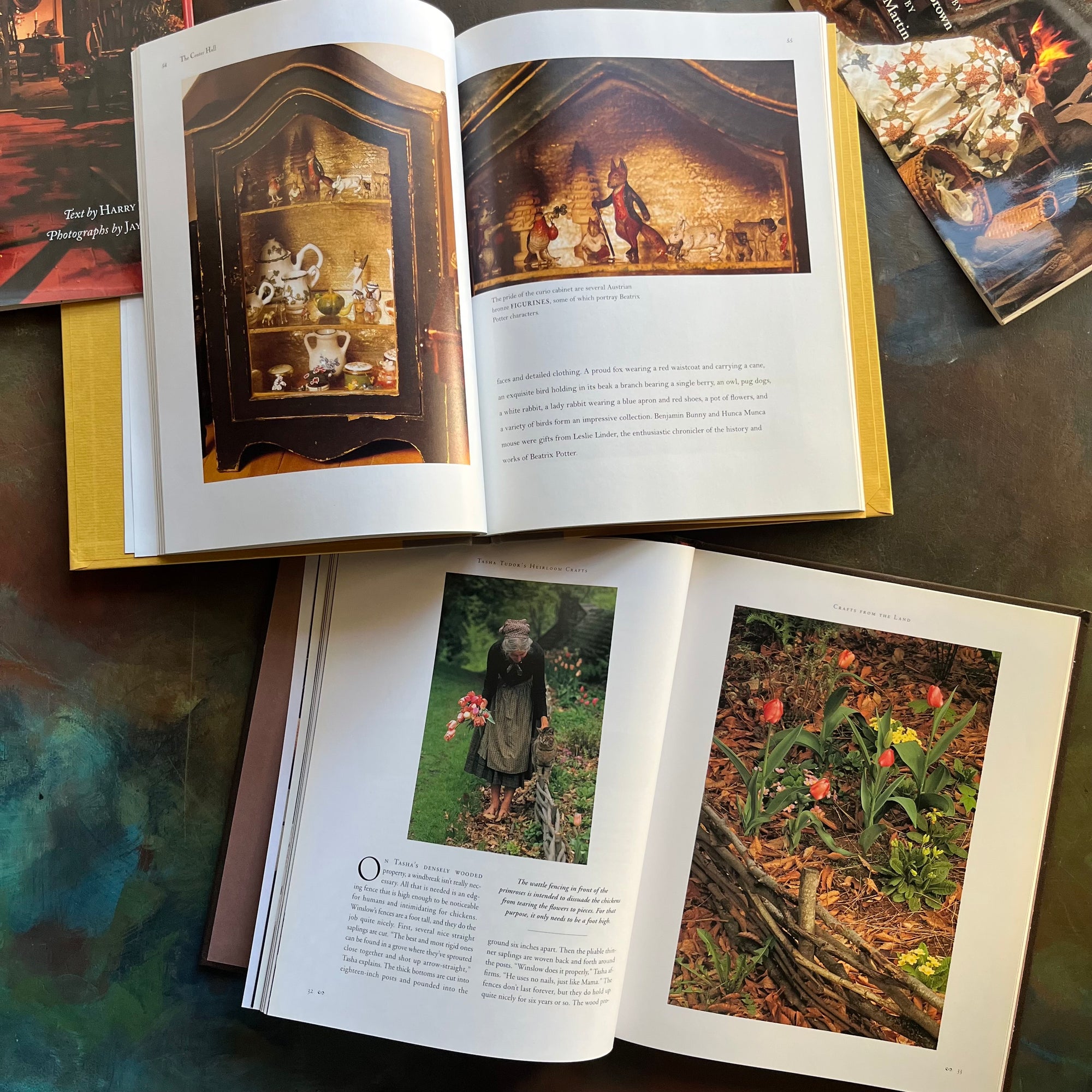 Pair of Books About Tasha Tudor-Tasha Tudor's Dollhouse A Lifetime in Miniature-Tasha Tudor's Heirloom Crafts-vintage books-Tasha Tudor Autograph-view of the photographs