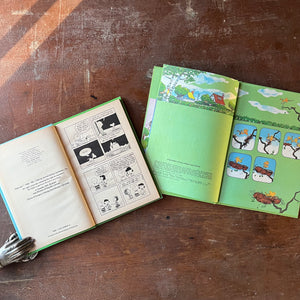  vintage children's picture books/cartoon books - Pair of vintage children's cartoon books written & illustrated by Charles M. Schulz Books for Children:  It's a Dog's Life, Charlie Brown & It's a Mystery, Charlie Brown - view of the coyrights