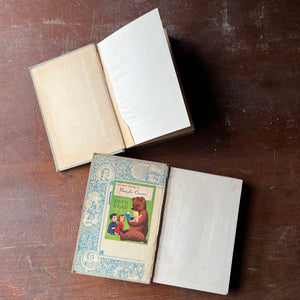 Pair of Curlytops Books by Howard R. Garis-The Curlytops Touring Around and The Curlytops on Star Island-vintage children's chapter books-view of the inside covers - note the missing pages