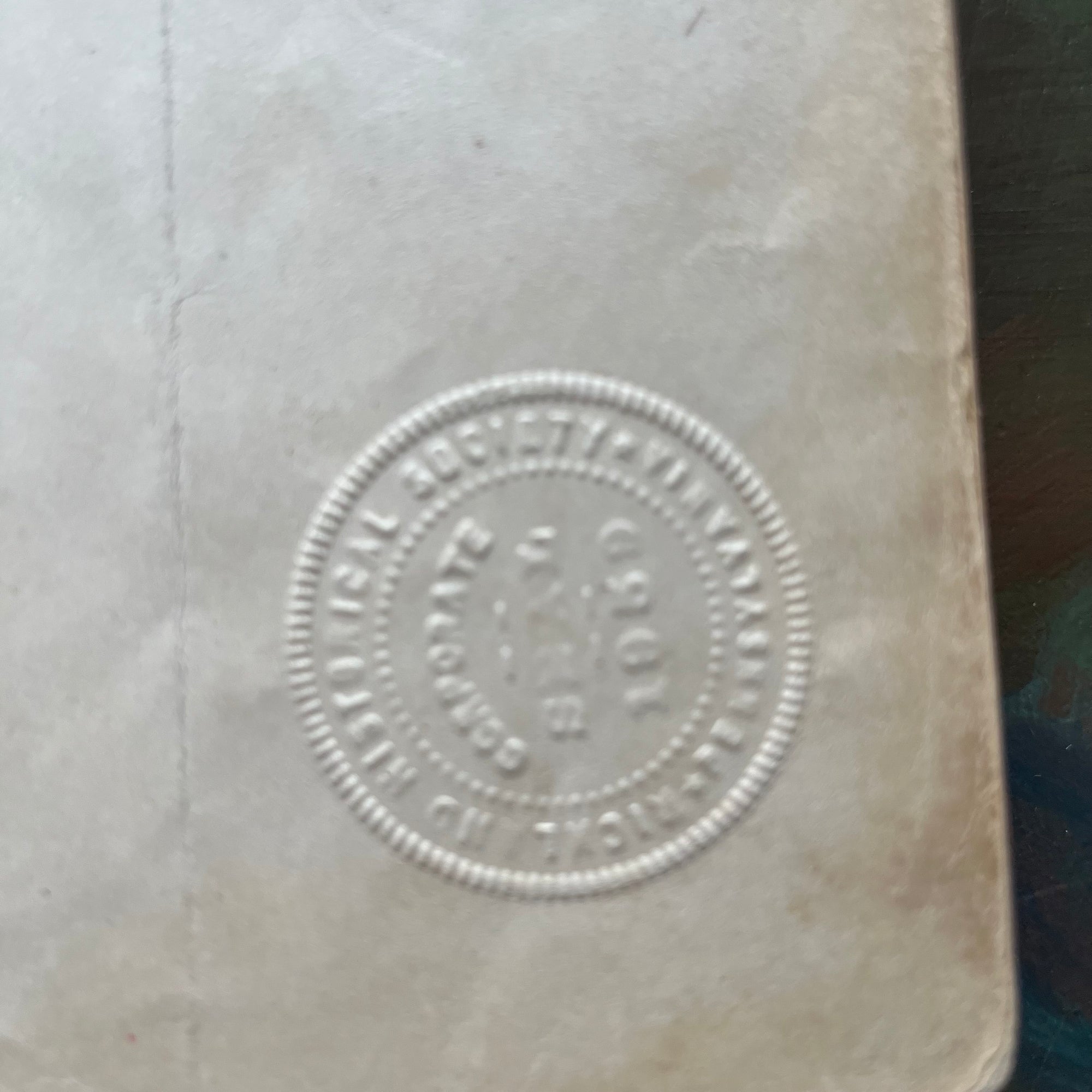 Easy Growth in Reading Vintage School Books-Good Stories-view of an embossed stamp on the inside cover of Looking Forward