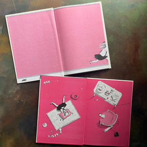 Pair of Eloise Books written by Kay Thompson-Eloise-Eloise in Paris-with illustrations by Hilary Knight-vintage children's picture books-view of the inside covers
