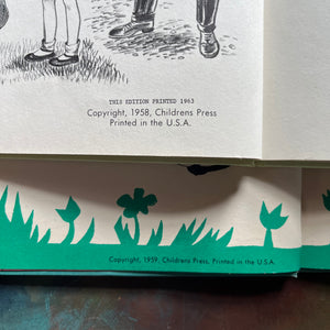 Pair of I Want To Be Books written by Carla Greene I Want to be a Ballet Dancer-I Want to be a Truck-Driver-vintage children's picture books-view of the copyrights