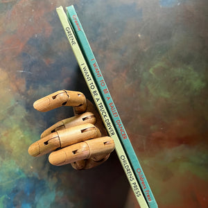 Pair of I Want To Be Books written by Carla Greene I Want to be a Ballet Dancer-I Want to be a Truck-Driver-vintage children's picture books-view of the spines