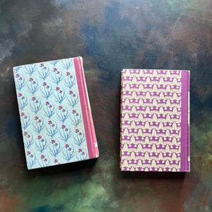 Pair of Illustrated Junior Library Editions Books-Little Lame Prince and the Story of a Brownie and Hans Brinker or the Silver Skates-collectible children's classics-view of the back covers