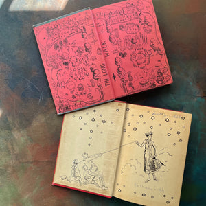 Pair of Mary Poppins Books Written by P. L. Travers with illustrations by Mary Shepard-Mary Poppins in the Park and Mary Poppins Comes Back-vintage children's classics-view of the inside covers