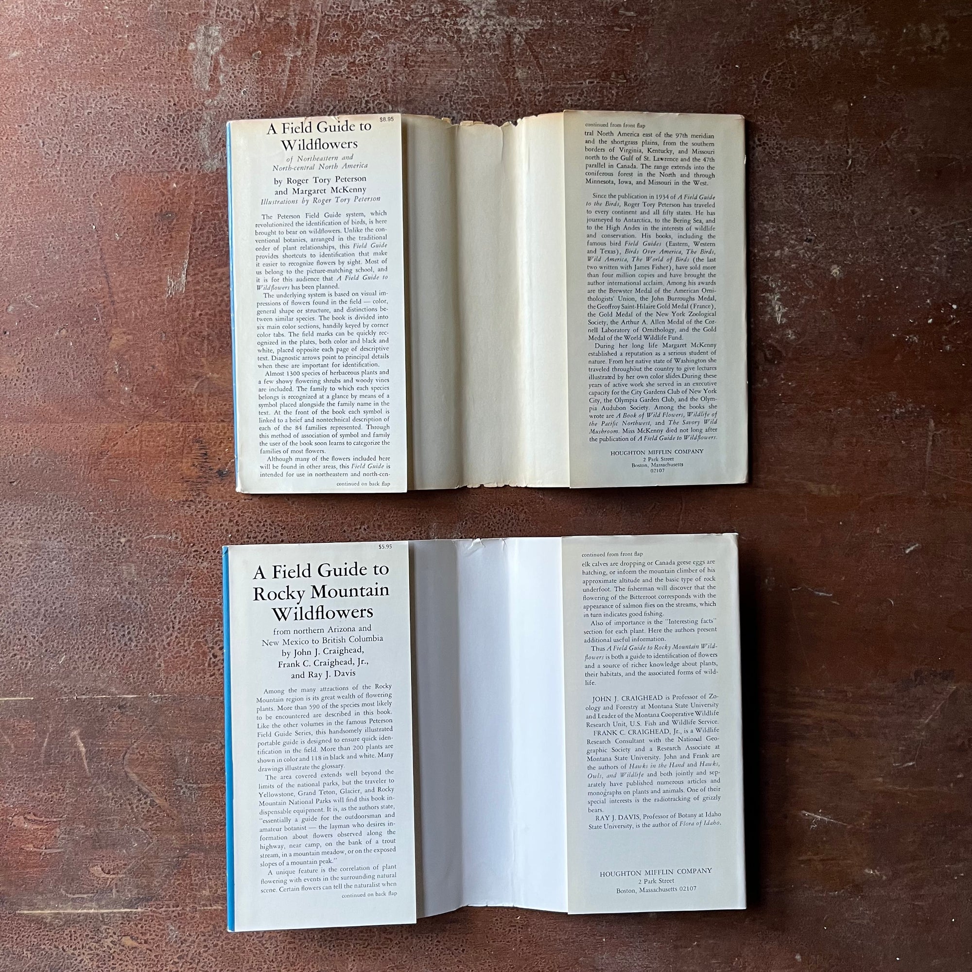 Pair of Peterson Field Guides - Wildflowers & Rocky Mountain Wildflowe ...