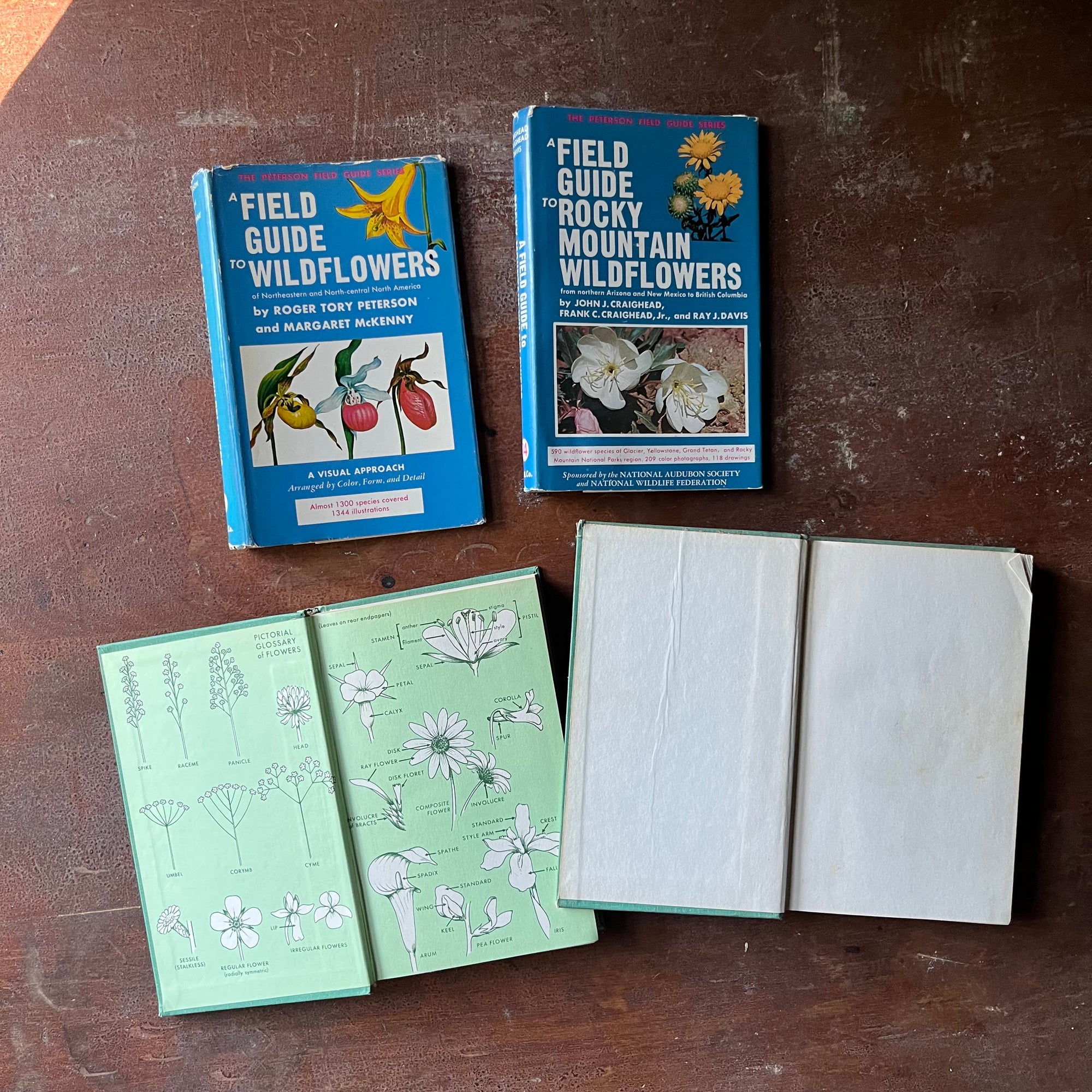 Pair of Peterson Field Guides - Wildflowers & Rocky Mountain Wildflowe ...