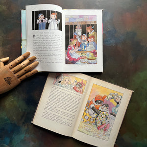 Pair of Raggedy Ann Books and Andy Books written by Johnny Gruelle-Raggedy Ann's Lucky Pennies-Beloved Belindy-classic children's books-view of the illustrations