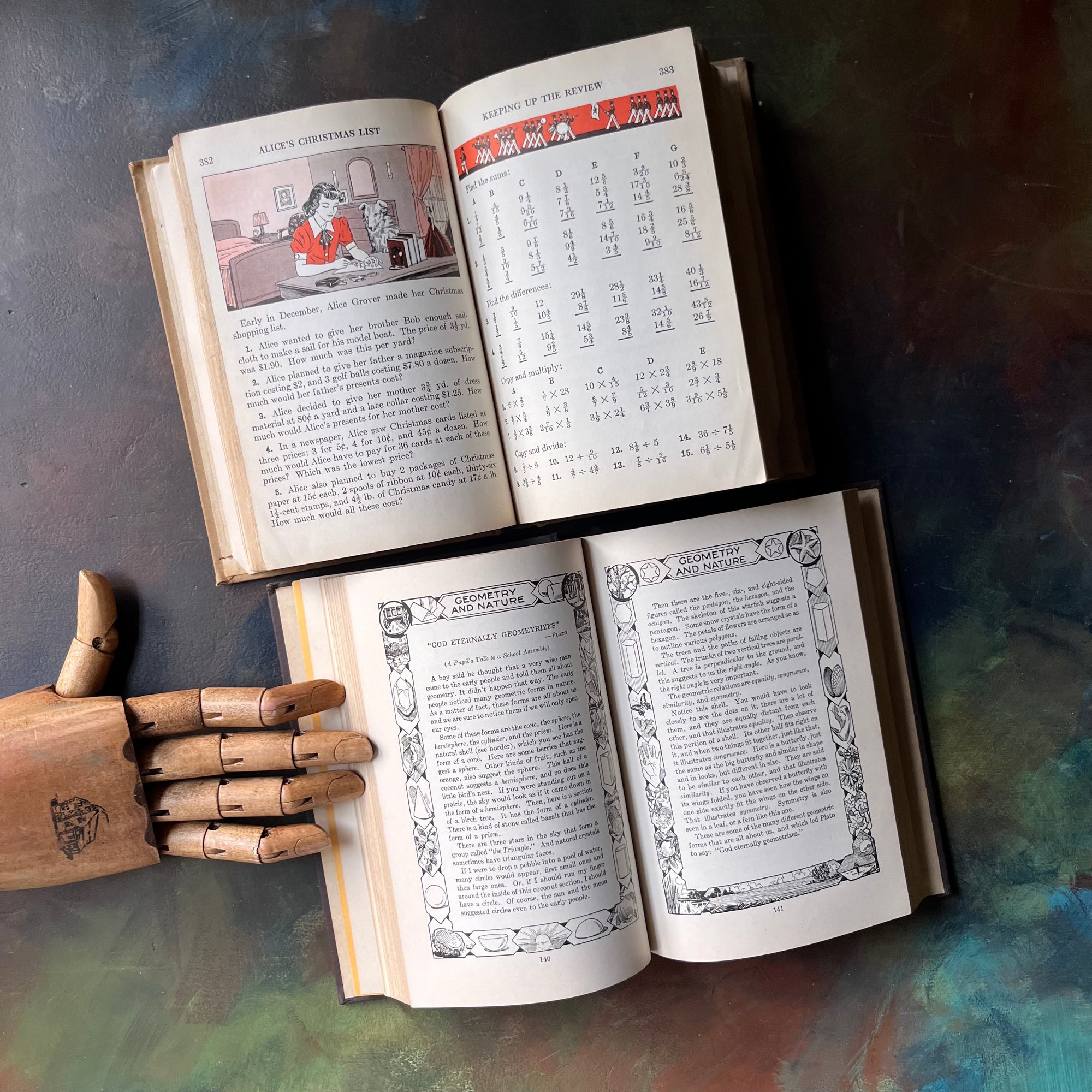 Pair of Vintage Arithmetic School Books for sale - Log Cabin Vintage