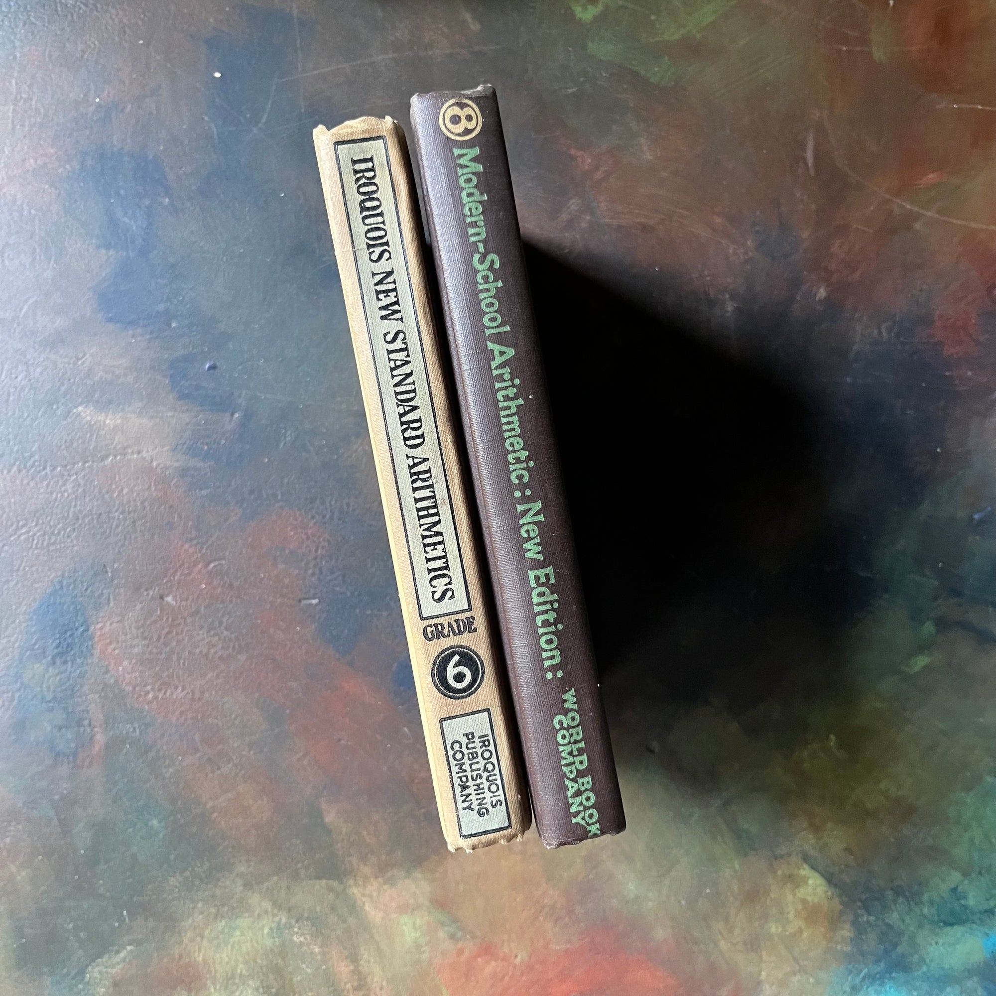 80s Math Books Pair of Vintage Arithmetic School Books for sale - Log Cabin Vintage