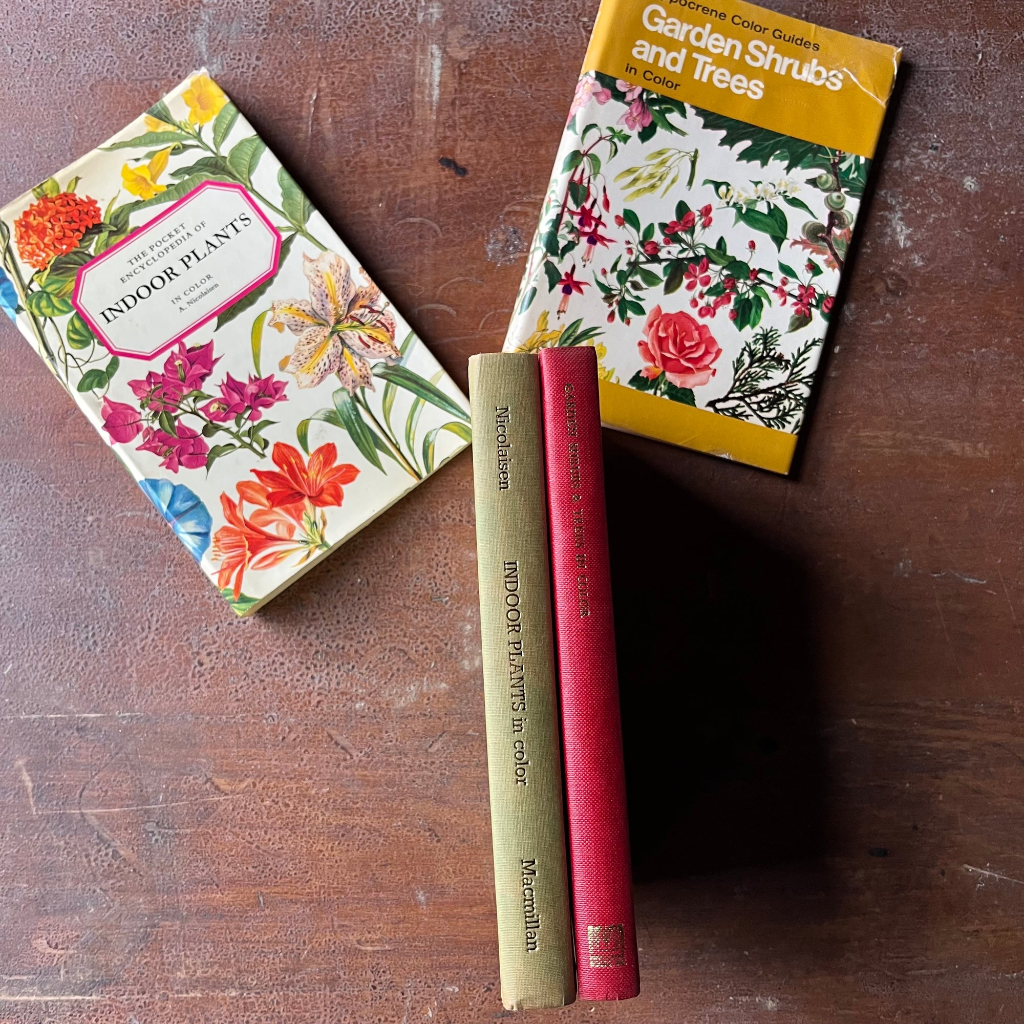 indoor plant books Pair of Vintage Plant Guides: Hippocrene Color Guides Garden Shrubs an