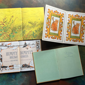 Parents’ Magazine Press Children’s Picture Books-Vintage Picture Books from the 1960s' & 1970's-Miss Suzy-Humpty Dumpty's Holiday Stories-The Cat and the Fiddler-A Bag Full of Nothing-view of the inside covers