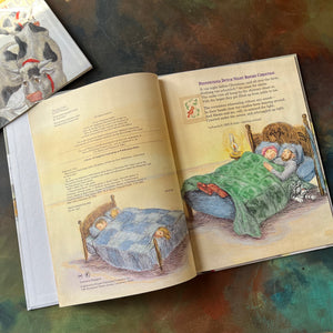 Pennsylvania Dutch Night Before Christmas by Chet Williamson-James Rice illustrations-children's christmas book-Belsnickel-Christmas humor-Christmas Stories-view of the copyright information & the first page of the book