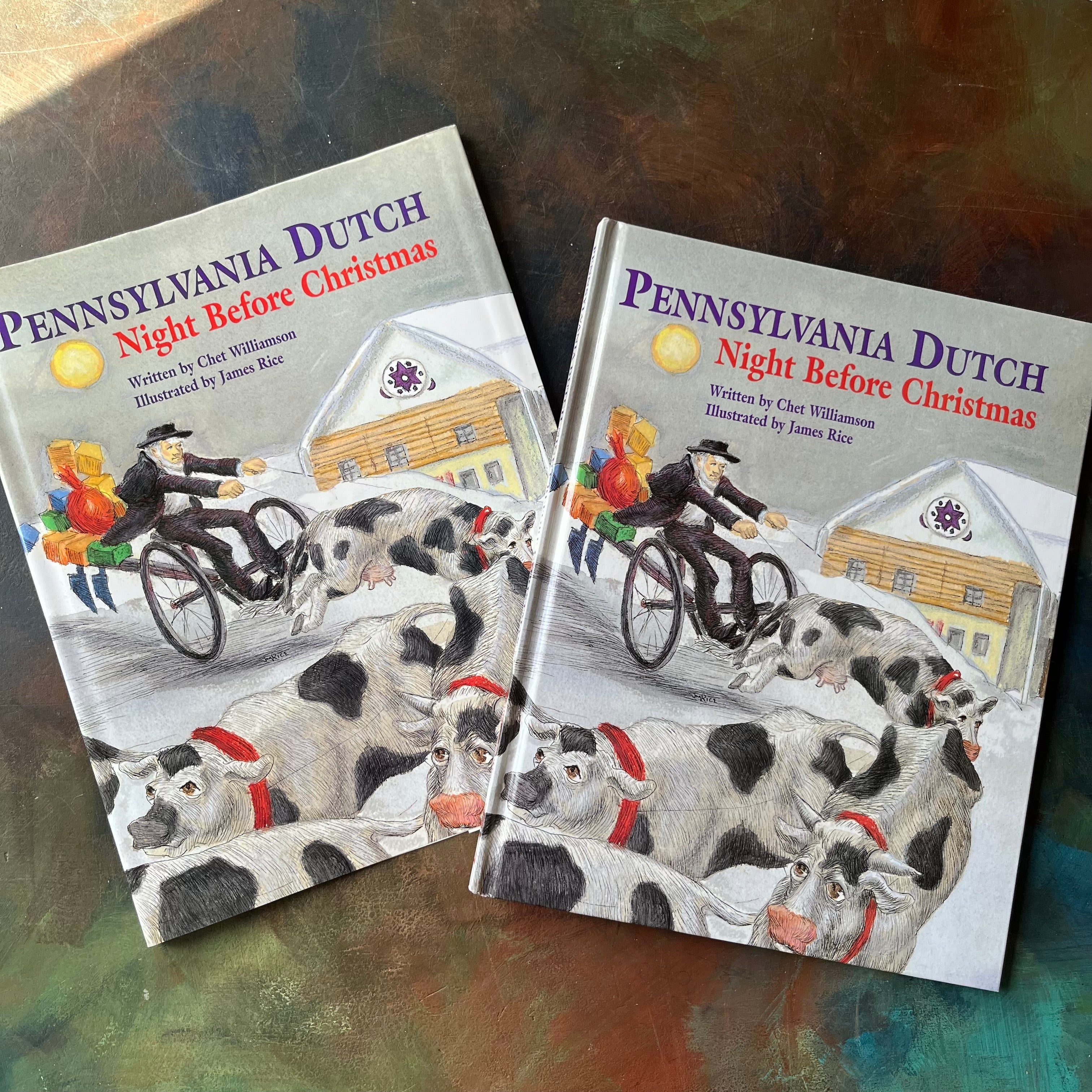 Pennsylvania Dutch Night Before Christmas by Chet Williamson-James Rice illustrations-children's christmas book-Belsnickel-Christmas humor-Christmas Stories-view of the front cover