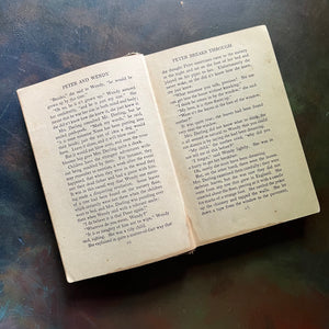 Peter Pan The Story of Peter and Wendy by James M. Barrie- Grosset & Dunlap Edition-classic children's literature-children's classic-view of the inside content