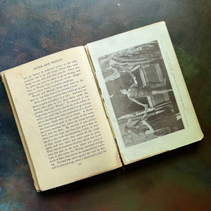 Peter Pan The Story of Peter and Wendy by James M. Barrie- Grosset & Dunlap Edition-classic children's literature-children's classic-view of the photograph taken on the set of the play