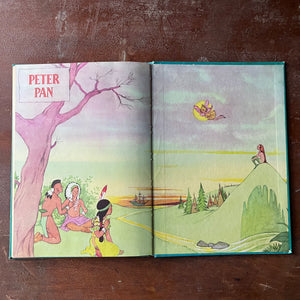 Peter Pan by J. M. Barrie with illustrations by Marjorie Torrey-A 1957 Random House Book-view of the back inside cover with the same illustration as the front inside cover