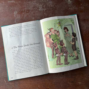 Peter Pan by J. M. Barrie with illustrations by Marjorie Torrey-A 1957 Random House Book-view of another full page illustration - this one with peter pan & some children