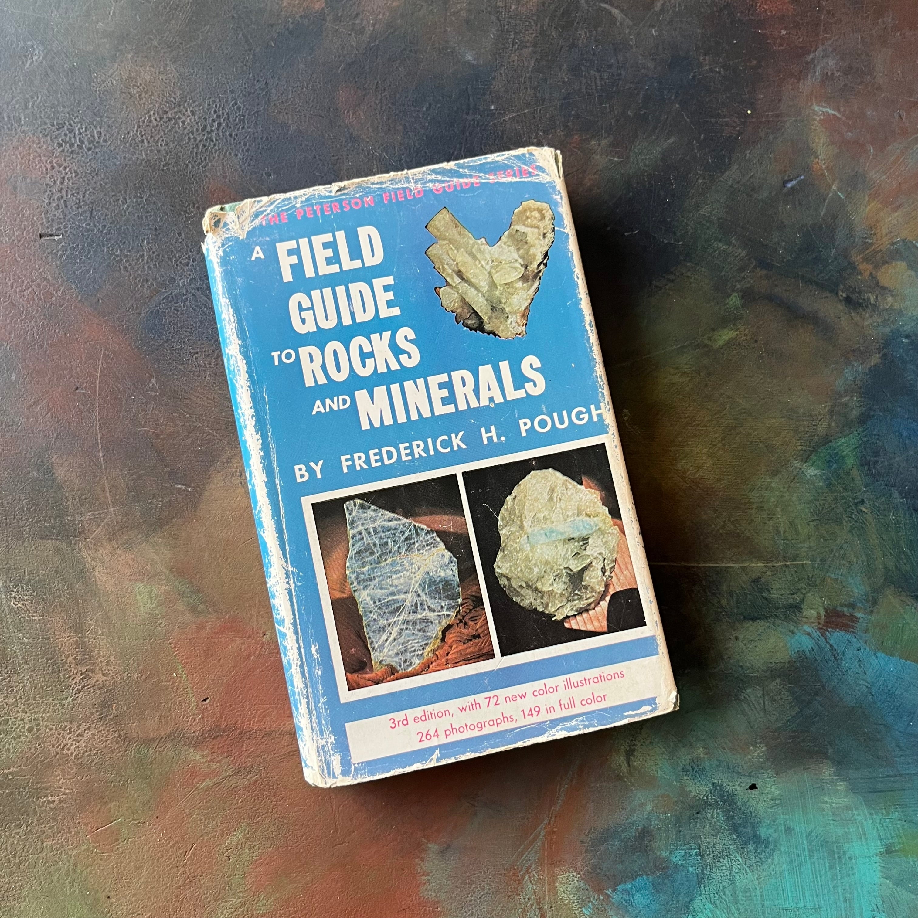 Peterson Field Guide Series-A Field Guide to Rocks & Minerals written by Frederick H. Pough-vintage field guide nature book-view of the dust jacket's front cover